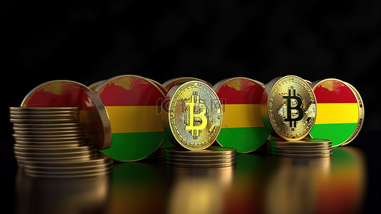 玻利维亚背景图片_玻利维亚的区块链 3d 渲染 10 种加密货币正在崛起