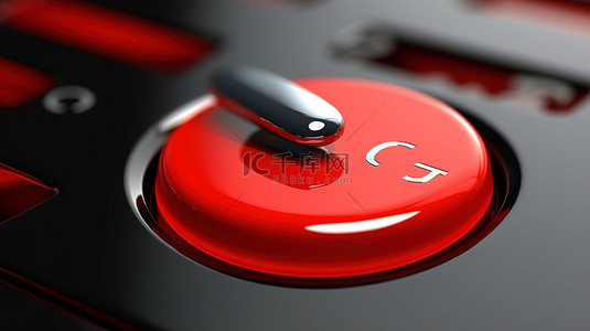 红色登录背景图片_带鼠标光标的红色登录按钮的 3d 插图