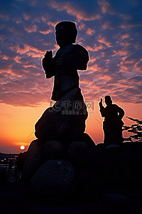 庆祖背景图片_日本的夕阳天空跆拳道