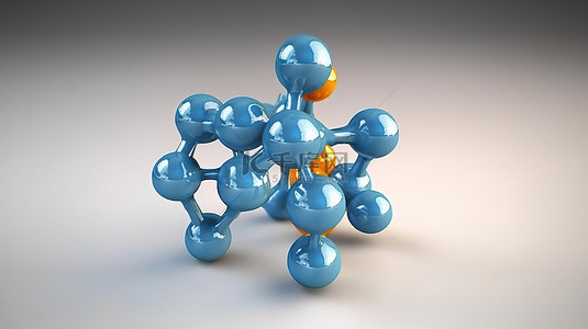 生物的特征背景图片_以钠氧和氢原子为特征的 naoh 分子的三维渲染