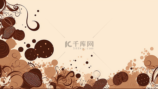 食物背景边框背景图片_巧克力插画背景边框