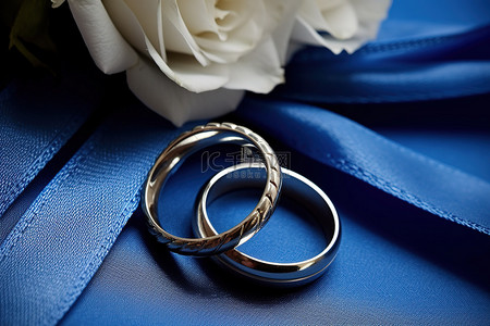 蓝色日历背景图片_婚礼当天 婚礼当天日历上的结婚戒指