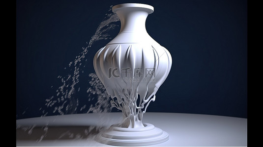 3D 打印机发挥其魔力，白色花瓶初具规模