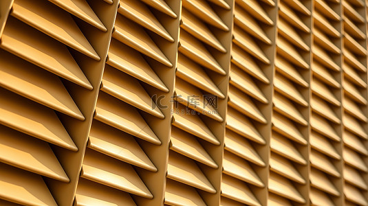 百叶窗的光背景图片_从对角线视图捕获的卢浮宫百叶窗图案中的金色 3D 条纹