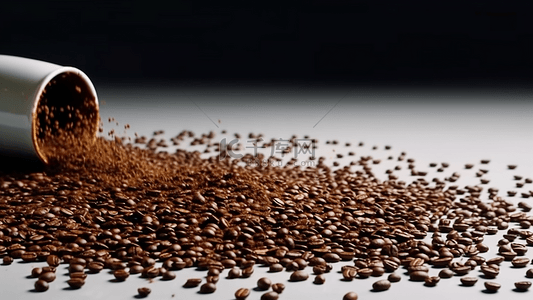 咖啡豆原材料商业海报背景