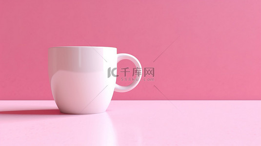 粉红色背景杯子样机为您的业务或设计提供空白画布