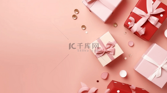 粉色圣诞树礼物背景图片_节礼日特卖背景