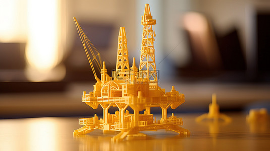 石油钻机井架的 3D 打印塑料模型