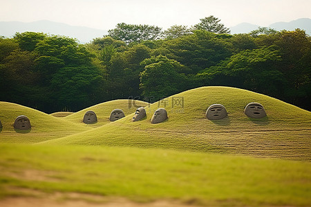 自然公园背景图片_韩国武汉全罗北道土墩自然公园 jpeg