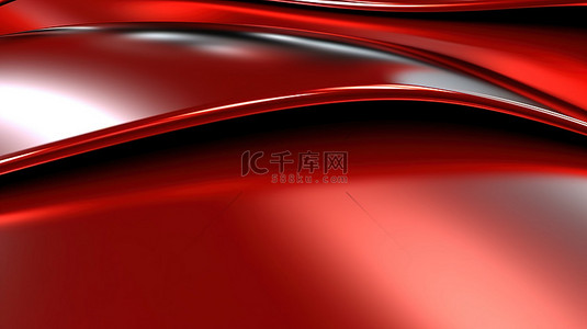 具有 3D 金属红色效果的抽象背景