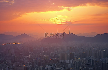 从利兹山顶俯瞰首尔市