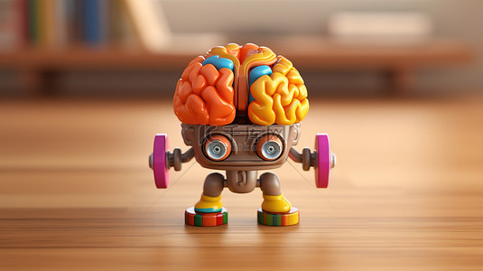 3D 渲染的儿童健脑玩具