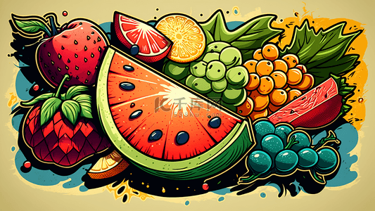 超市水果背景背景图片_夏季水果背景