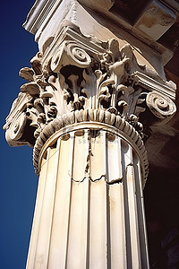 雅典背景图片_古希腊建筑柱与首都