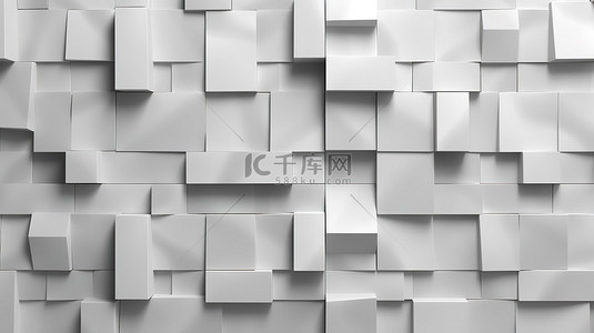 白色灰色豪华光滑混凝土瓷砖的 3D 渲染，用于无缝地板和墙壁