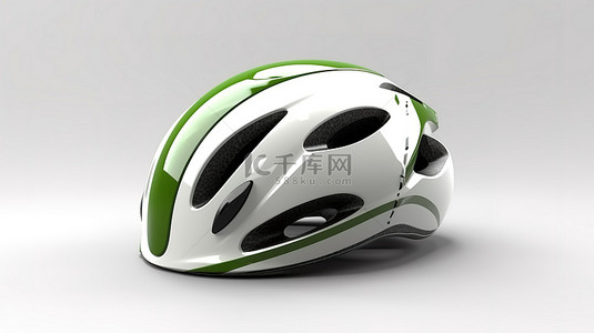 自行车头盔的孤立 3D 渲染
