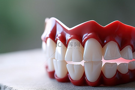 牙齿模型，有白牙和红牙