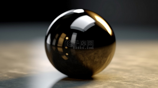 时尚黑背景图片_黑玛瑙宝石的圆形 3D 渲染