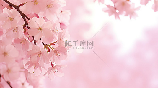 粉色樱花花瓣春天背景图片_粉色樱花背景