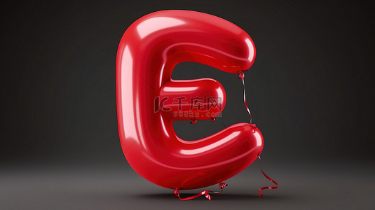 闪闪发光的气球字体闪亮的欧元符号采用逼真的氦气球高品质 3D 渲染制作