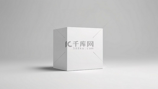 模板空白背景图片_3D 渲染白色背景展示盒，带有空白空间，用于展示您的促销产品设计