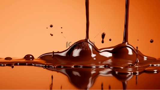 糖果边框背景图片_巧克力液体插画背景