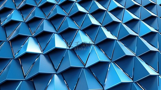 四边形图形背景图片_3d 蓝色菱形四边形瓦屋顶渲染