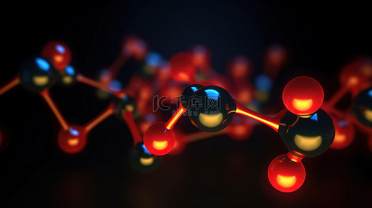 生物化学实验室背景图片_共价结合分子和细胞内化学键的 3d 渲染与液滴和气泡背景