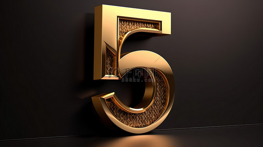 3d海报字体背景图片_豪华的深金色海报模型与现代设计和 3D 插图
