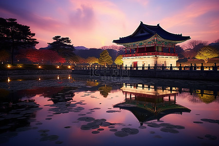 环保文化墙背景图片_韩国首尔保罗国王夏宫