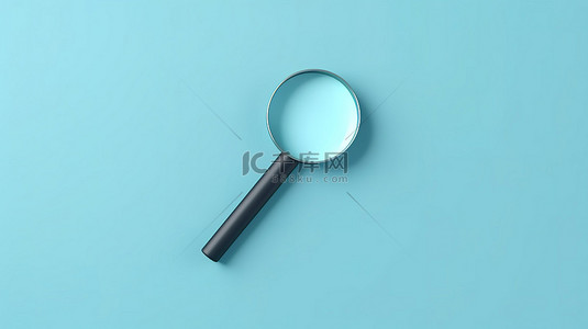 蓝色web背景图片_空白背景上的 3D 渲染最小蓝色搜索栏的高级照片