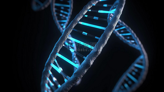 科学中 DNA 概念的三维插图