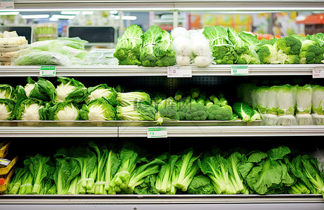 新鲜超市蔬菜背景图片_超市里的蔬菜