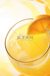 橙汁果汁背景图片_一杯橙汁