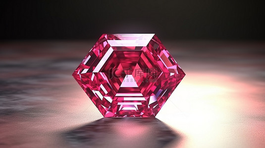 上丁切工红宝石宝石的 3d 渲染