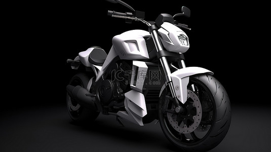 运动贴士背景图片_灰色背景与白色城市运动 3D 摩托车呈现令人惊叹的细节