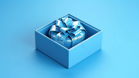 请柬背景背景图片_3D 渲染圣诞礼物横幅，带开放式蓝色礼物盒