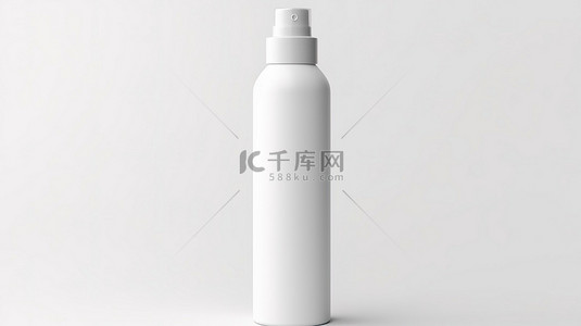 白色空白喷雾瓶模型的孤立 3D 插图