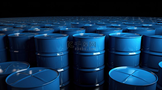 油桶背景背景图片_3d 渲染中蓝色桶的背景