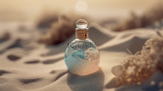 香水蓝色沙地美妙背景