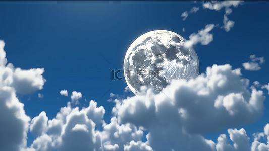 蓝色宇宙背景背景图片_月亮天空星系