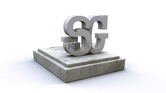 G背景图片_墓碑上蜂窝技术标志的 3D 渲染，白色背景上有 rip