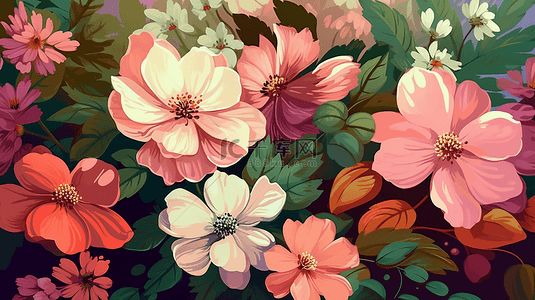 花卉插画背景