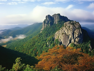 枫叶山背景图片_国王山的风景