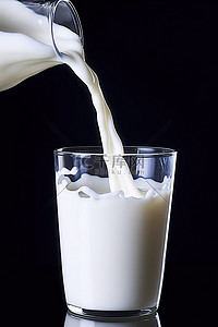 流出的牛奶背景图片_白色牛奶从玻璃杯中流出的图片