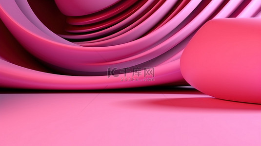简约粉红线抽象3D壁纸背景