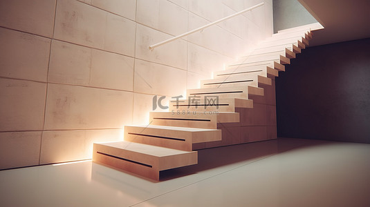 3d 渲染中的当代楼梯设计