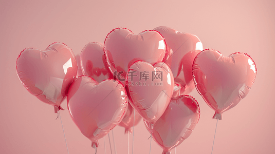 爱心好看背景图片_唯美漂亮粉红色儿童爱心氢气球图片20