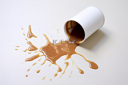 咖啡色图背景图片_地板上放满了咖啡糖和焦糖的杯子