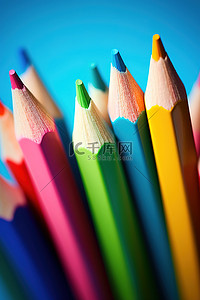 彩色铅笔背景图片_彩色铅笔